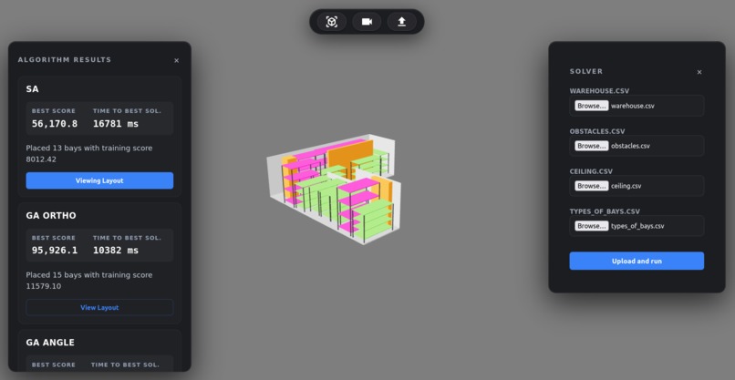 Mecalux Warehouse Bays Optimizer – screenshot 1