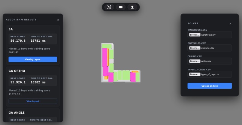 Mecalux Warehouse Bays Optimizer – screenshot 2