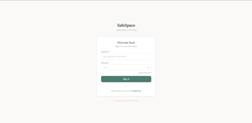 SafeSpace – screenshot 1