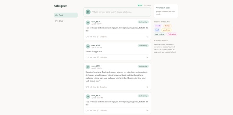SafeSpace – screenshot 2