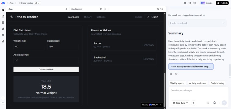 Fitness Tracker – screenshot 1