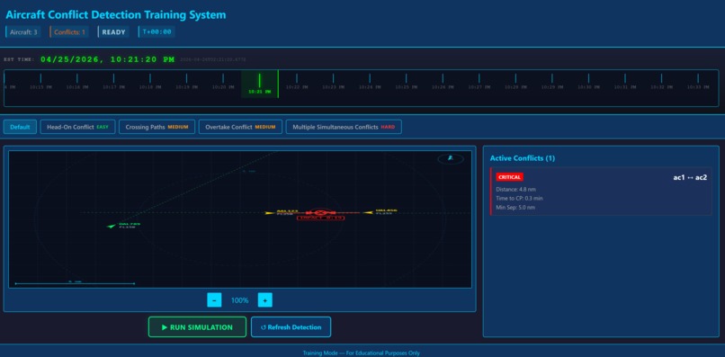Aircraft Conflict Detection Traffic Control – screenshot 1