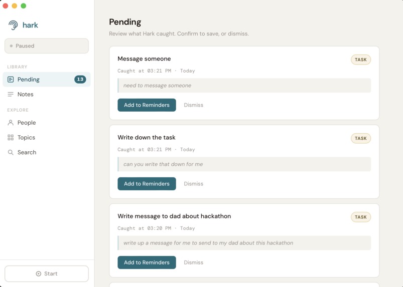 Hark – screenshot 1