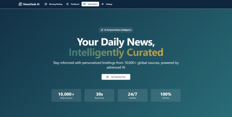 NewsDesk AI – screenshot 1