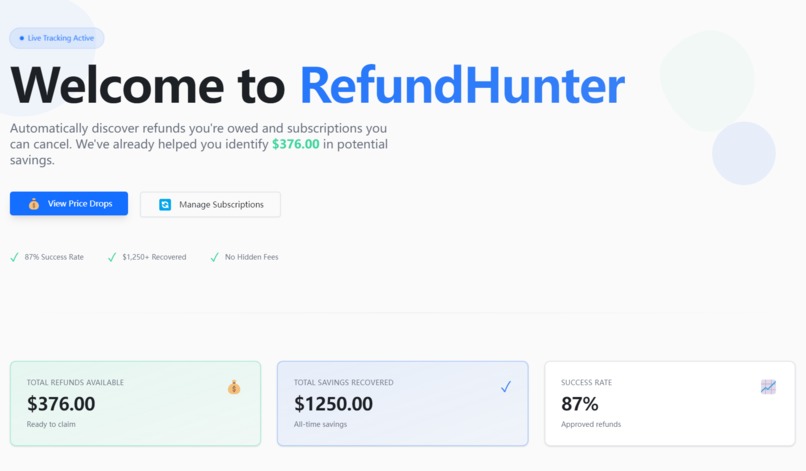 RefundHunter – screenshot 1
