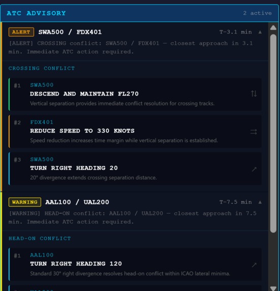 Aircraft Conflict Detection Traffic Control – screenshot 2