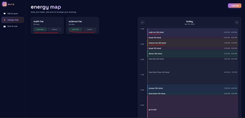 Aura | Anti-Burnout Chatbot and Planner  – screenshot 3