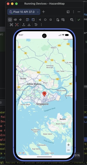 Initial Project Submission: Hazard map – screenshot 1