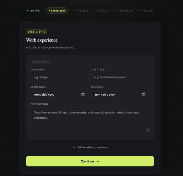 ResumIN – screenshot 2