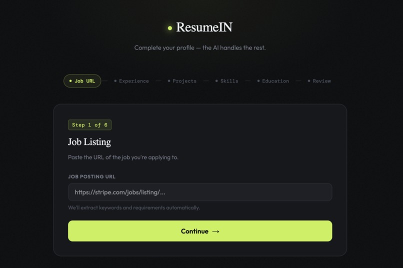 ResumIN – screenshot 1