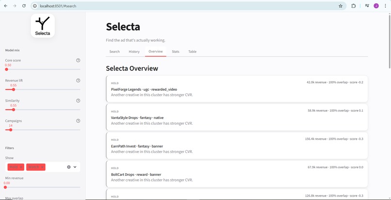 Selecta – screenshot 3