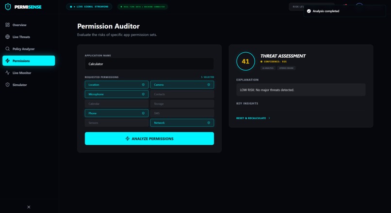 PermiSense AI — Real-Time Privacy Risk Translator – screenshot 1