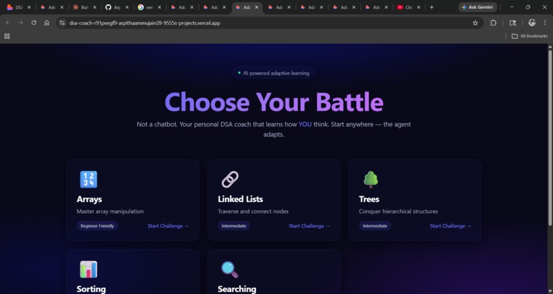 DSA-tutor – screenshot 2