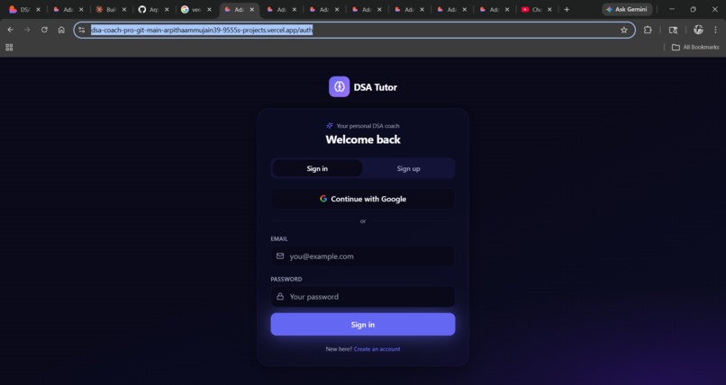 DSA-tutor – screenshot 3