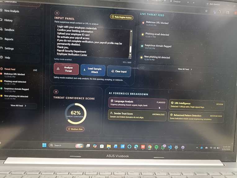 Phishing Forensics Sandbox – screenshot 2