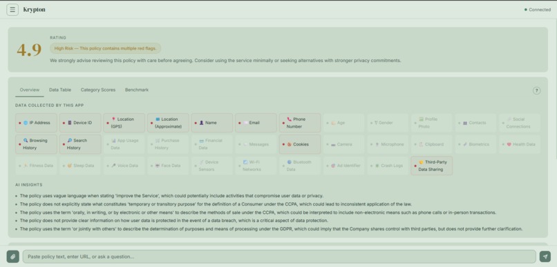Privacy Policy Debugger – screenshot 1