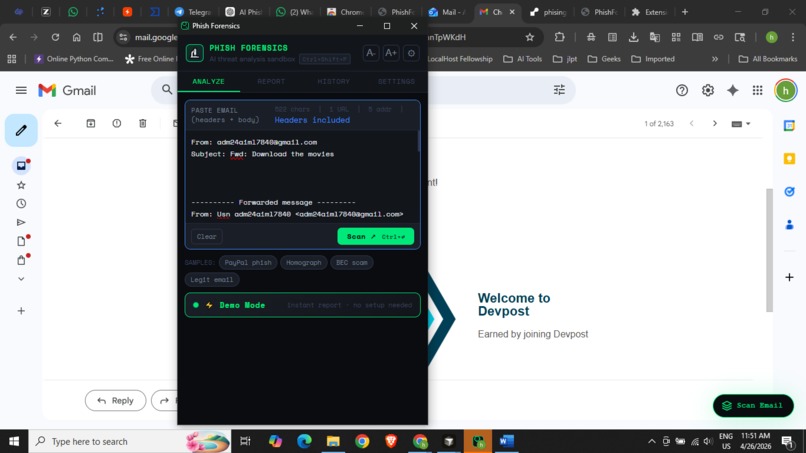 phishing-forensics-sandbox – screenshot 1