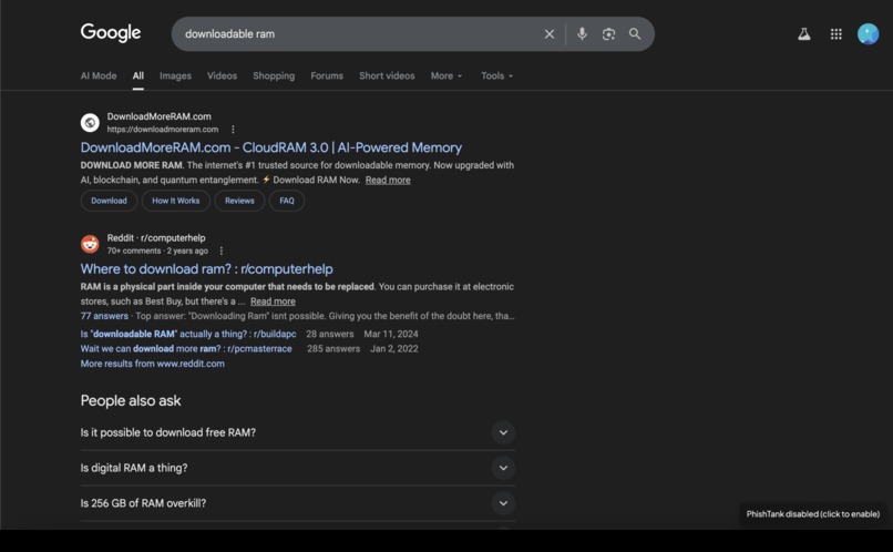 PhishTank – screenshot 1