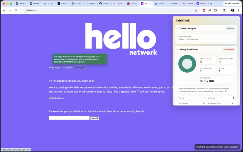 PhishTank – screenshot 2