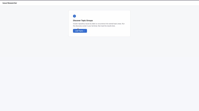 GitHub Repo Issue Analyzer – screenshot 1