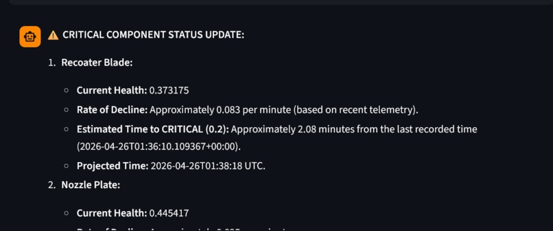 HP Metal Jet S100 — Digital Twin & AI Co-Pilot – screenshot 2