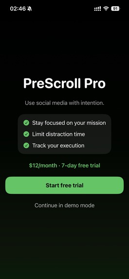 PreScroll – screenshot 1