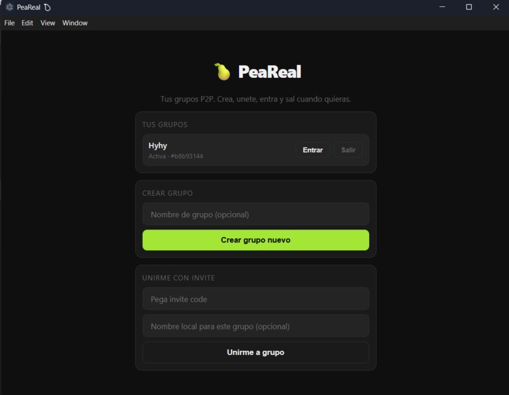PeaReal – screenshot 1