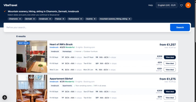 VibeTravel – screenshot 1