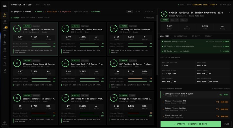 WEBI - We buy | Your AI copilot for structured bond deals – screenshot 1