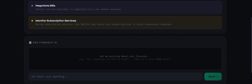 FinSight AI — Smart Personal Finance Advisor – screenshot 2