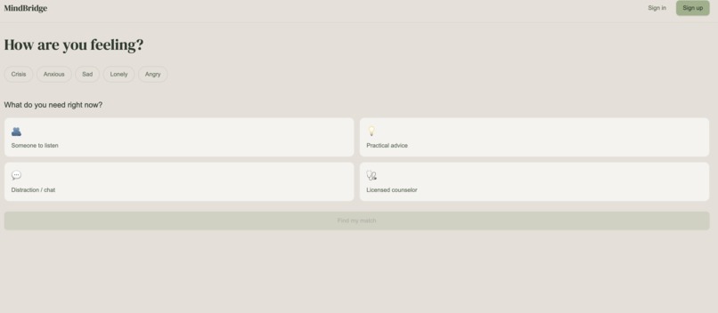 MindBridge – screenshot 2