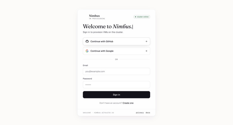 Nimbus – screenshot 1