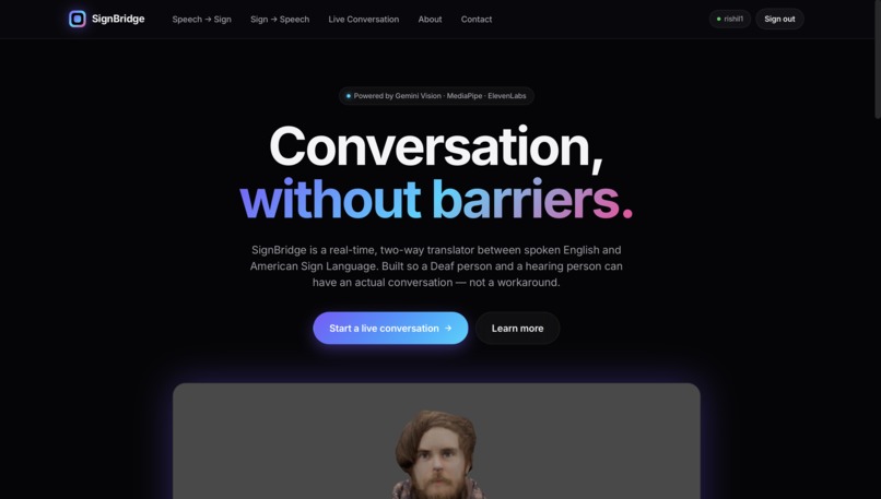 SignBridge – screenshot 1