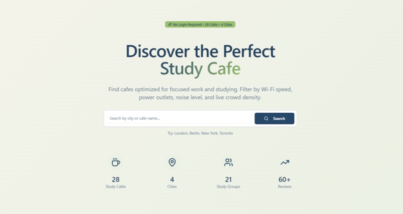Study Cafe Finder – screenshot 1