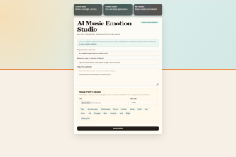 AI Music Emotion Studio