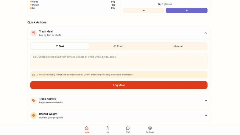 AI Health Tracker – screenshot 2