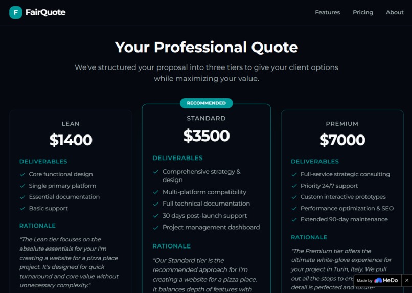 Fairquote – screenshot 2