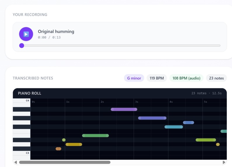 Hum2Harmony – screenshot 2