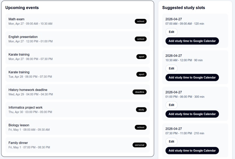 WeekPilot AI – screenshot 5