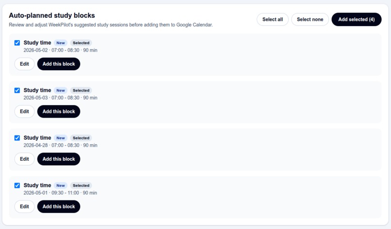 WeekPilot AI – screenshot 6