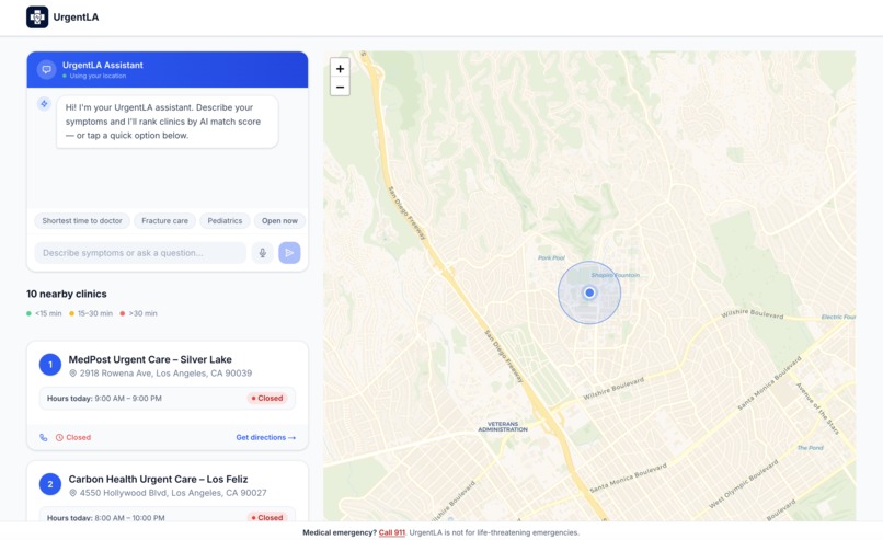 UrgentLA – screenshot 2