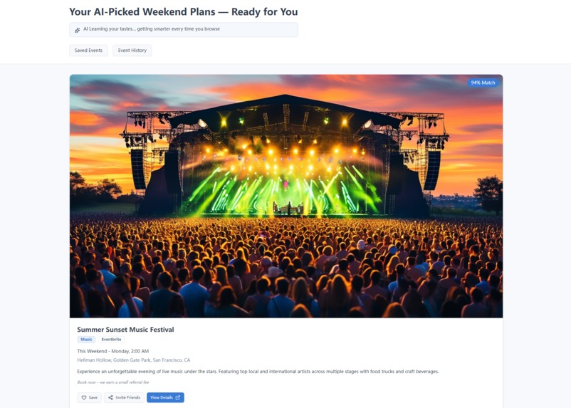 EventDiscovery AI – screenshot 1