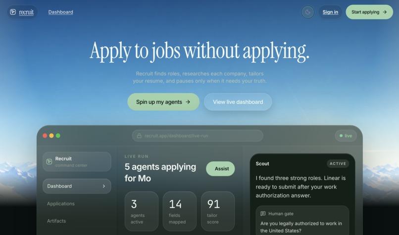 Recruitt – screenshot 1