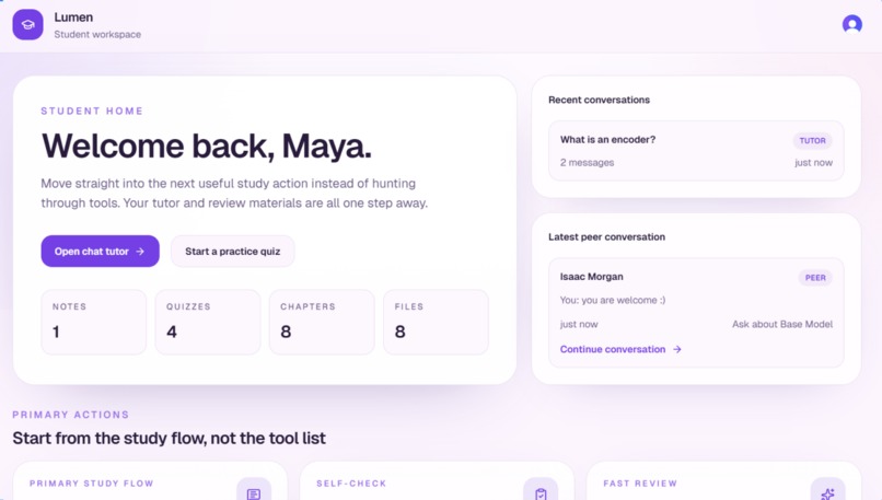 Lumen — AI Study Copilot – screenshot 1