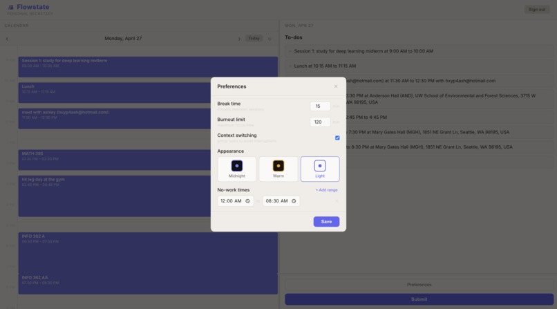 Flowstate Calendar – screenshot 3