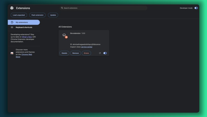 the extension – screenshot 5