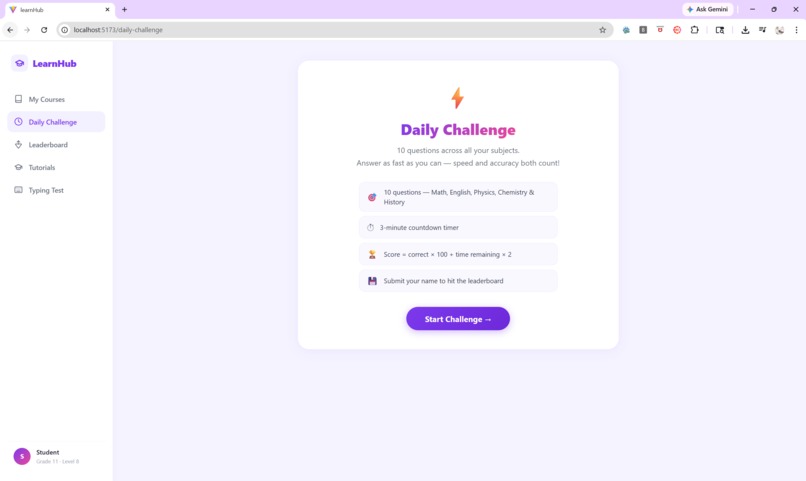 LearnHub – screenshot 2