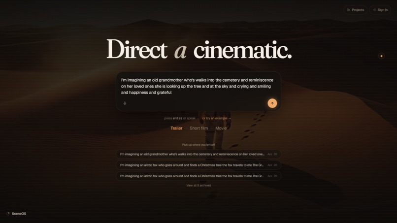 SceneOS – screenshot 1