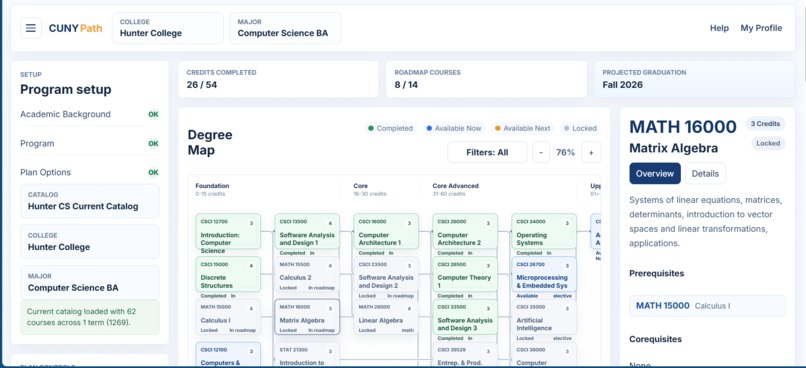 CUNYPath – screenshot 1