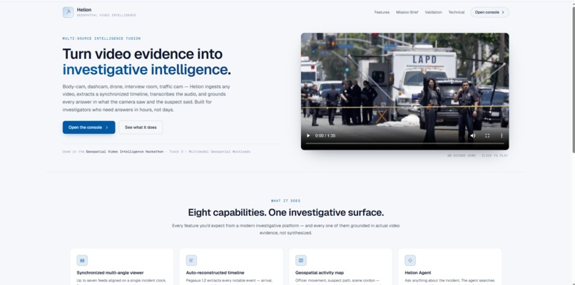 Helion | Geospatial Video Intelligence – screenshot 1